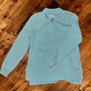 Figs Bellery Scrub Jacket XS seaglass